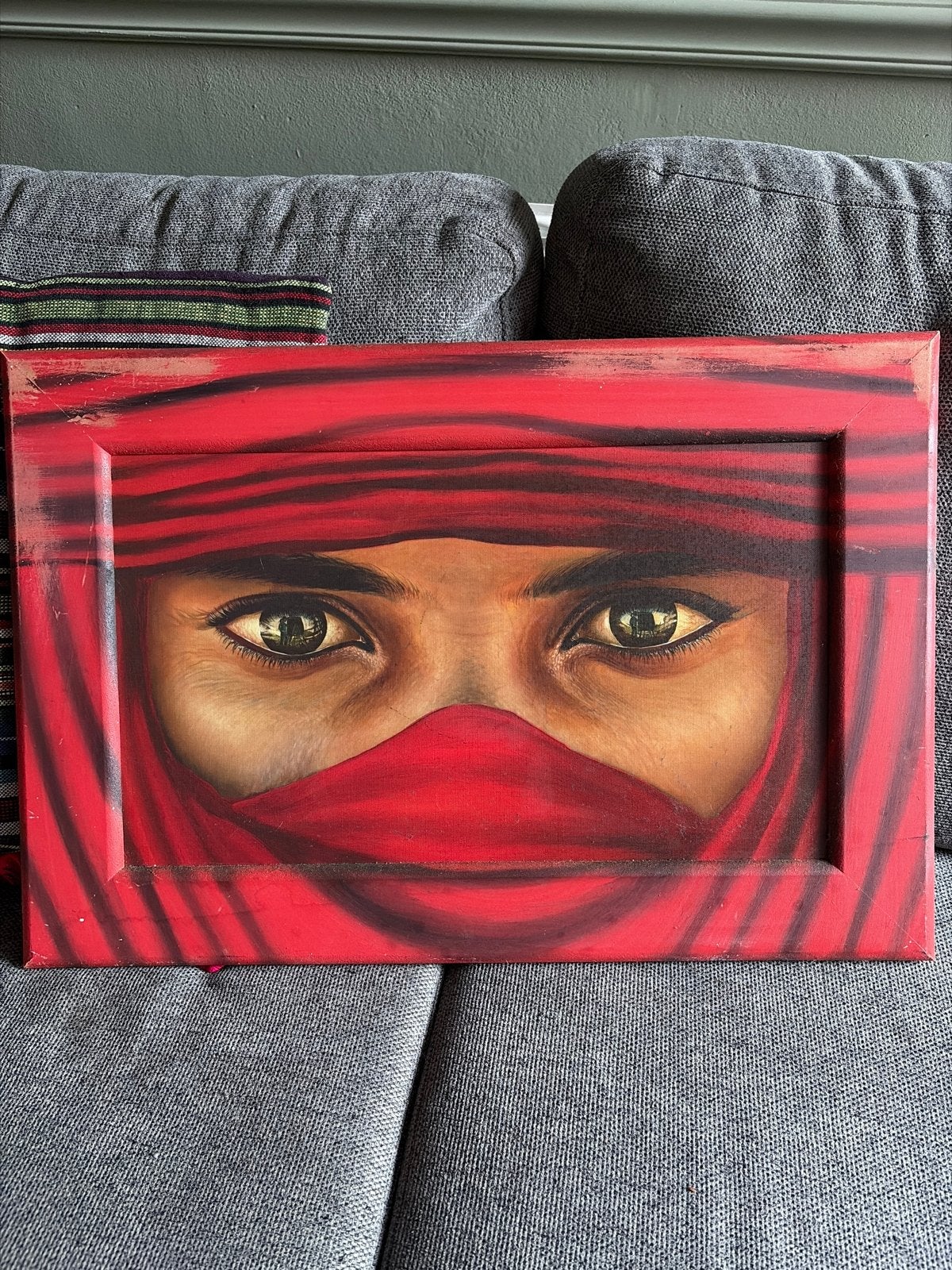 Prachtig schilderij: Rode Tuareg IV, Ophalen, Doek, Portret of Personen, Realistisch