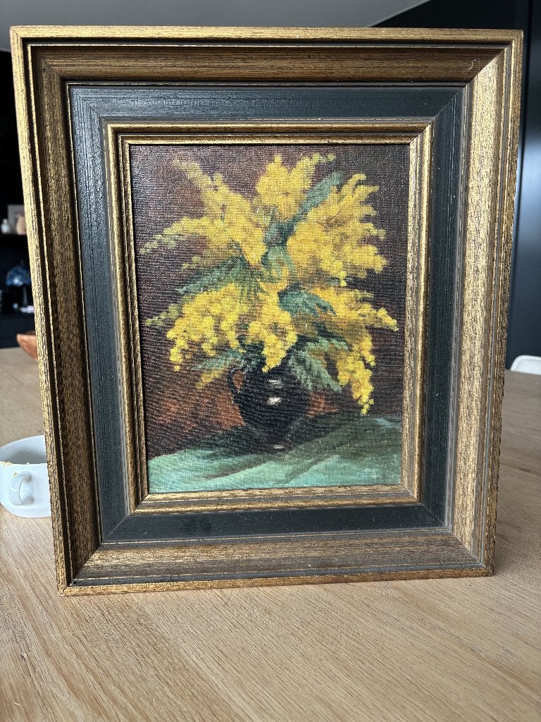 André Van Eeghen (1909–1997) schilderij, Bloemen, Doek, Ophalen of Verzenden, Klassiek