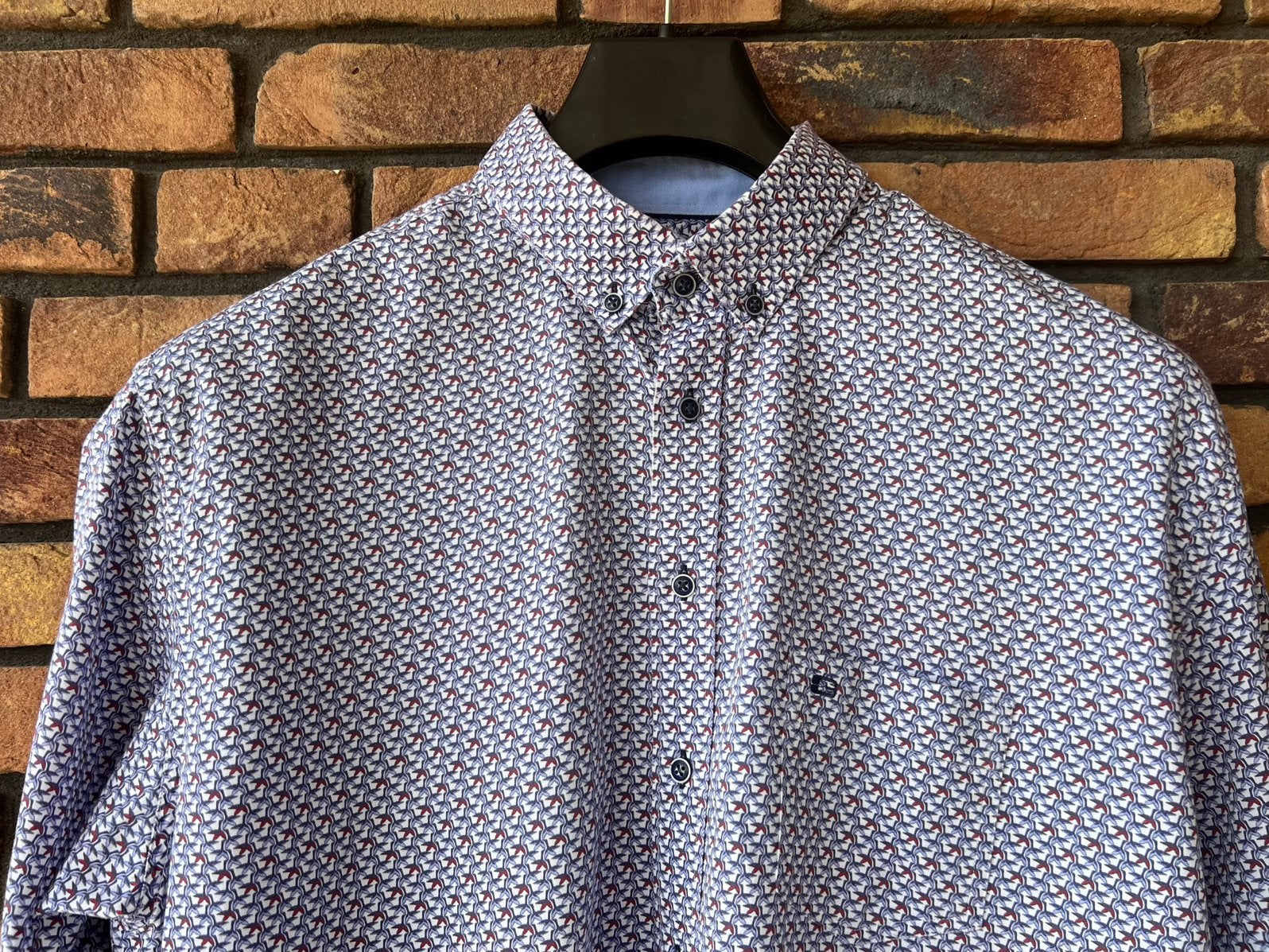 Giordano   Prachtig heren overhemd blauw/d.rood   Maat  XL, Kleding | Heren, Overhemden, Ophalen of Verzenden, Nieuw, Blauw, Halswijdte 43/44 (XL)