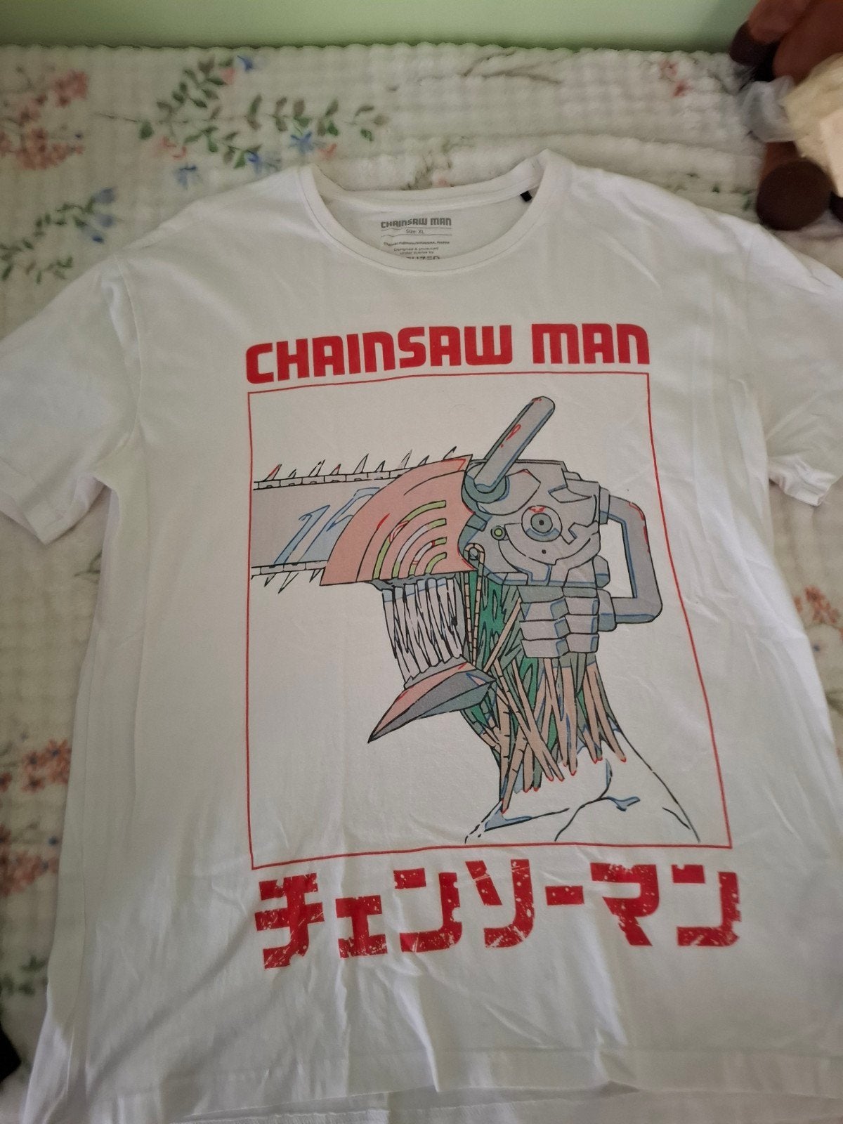 Chainsaw Man T-shirt - Zo goed als nieuw, maat XL, Wit, Maat 56/58 (XL), Zo goed als nieuw, DIFUZED
