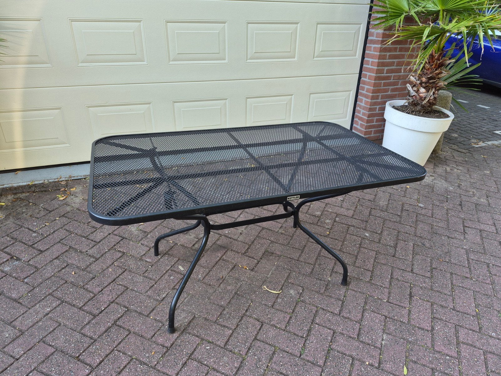 Kettler metalen kwaliteit tuintafel, Ophalen, Gebruikt, Rechthoekig, Metaal