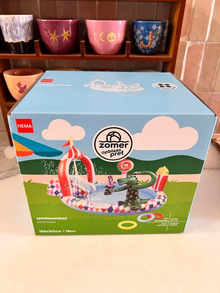 Hema Speelzwembad met Glijbaan voor Kleintjes, Minder dan 80 cm, Opblaaszwembad, Nieuw, Ophalen of Verzenden