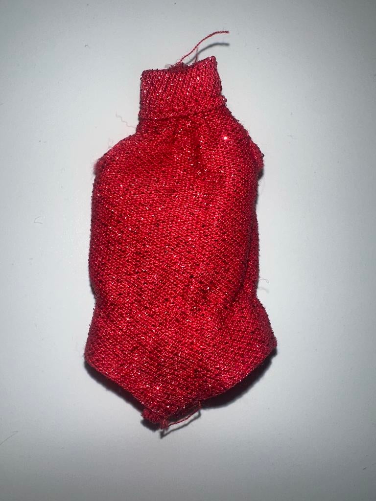 305 Vintage Barbie badpak onesie rood, Ophalen of Verzenden, Gebruikt
