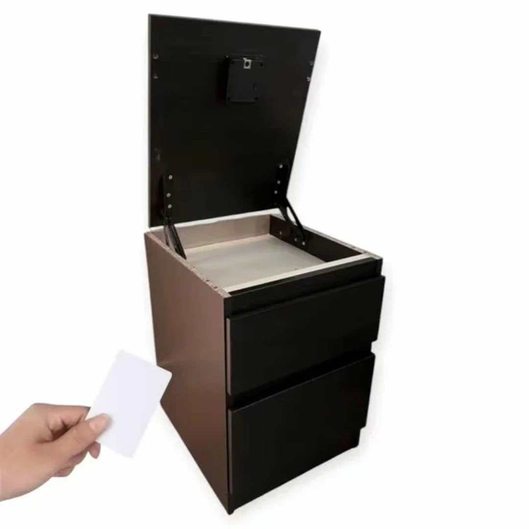 Nachtkastje met 2 lades + verborgen ruimte (nfc), Ophalen of Verzenden, Nieuw, Hout