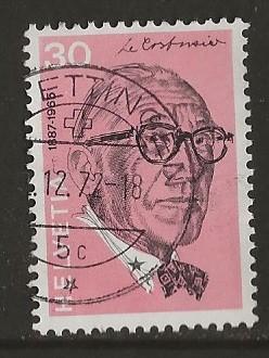 Zwitserland 27, Corbusier voor asmae, Verzenden, Gestempeld