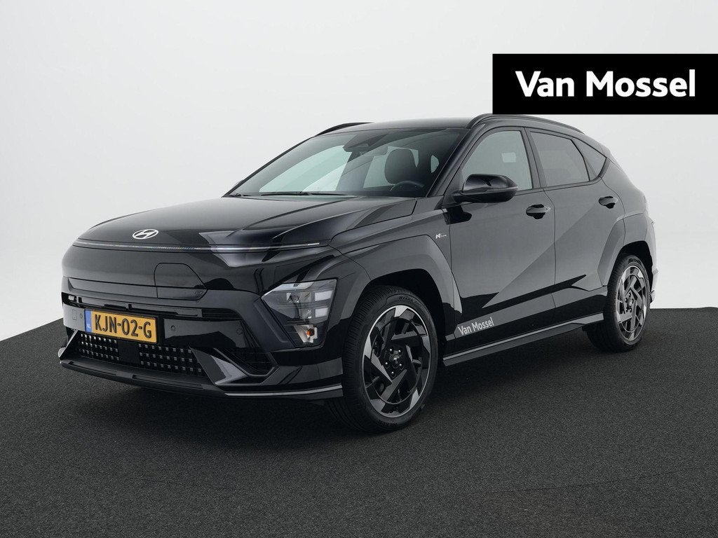 Hyundai Kona Electric N Line Business 64.8 kWh | Camera | Na, Auto's, Hyundai, 12 maanden, Stof, 750 kg, Zwart