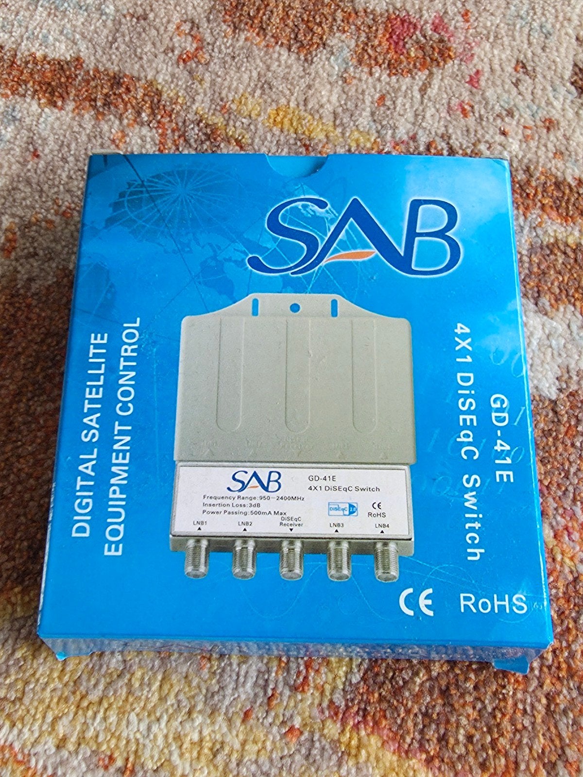 SAB 4x1 DiSEqC Switch GD-41E Nieuw, Ophalen of Verzenden, Nieuw, (Schotel)antenne-accessoires, Overige merken