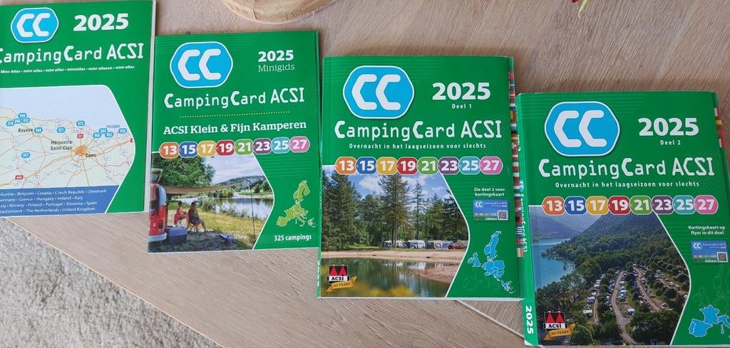 Complete set boeken campingcard ACSI 2025, ACSI, Europa, Ophalen of Verzenden, Zo goed als nieuw