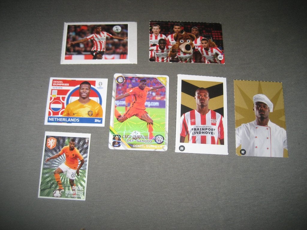 denzel dumfries psv oranje plaatjes, Ophalen of Verzenden, Zo goed als nieuw, Meerdere plaatjes
