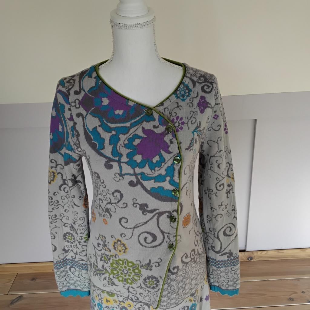 Ivko merino floral vest maat m, Ophalen of Verzenden, Zo goed als nieuw, Maat 38/40 (M), Lange mouw