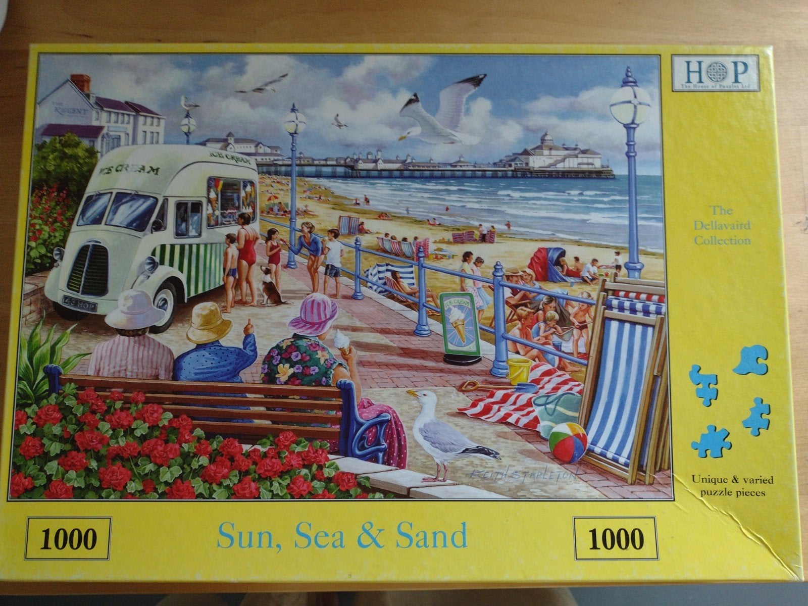 HOP puzzel - the House of puzzles - 1000 stukjes - sun, sea, Ophalen of Verzenden, 500 t/m 1500 stukjes, Zo goed als nieuw