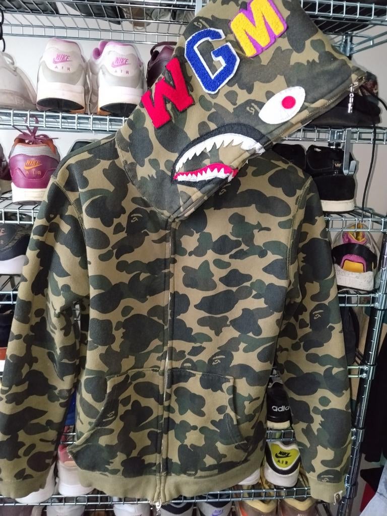 BAPE Jasje Eerste Model Maat M Camo, Maat 48/50 (M), Ophalen of Verzenden, Groen, Gedragen