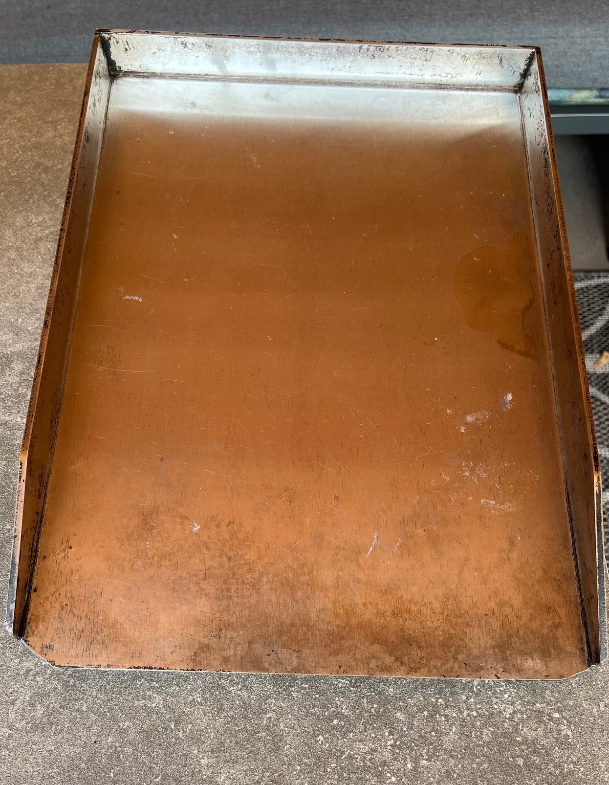 Grillplaat-plancha RVS 30cmx40cm, Ophalen, Gebruikt