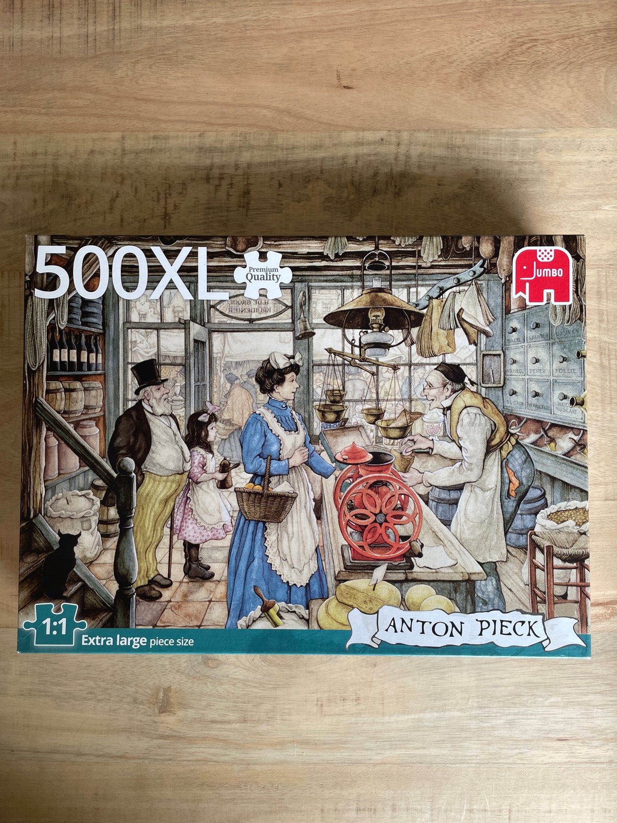 Jumbo Anton Pieck Puzzel 500XL - De Kruidenier, Ophalen of Verzenden, 500 t/m 1500 stukjes, Zo goed als nieuw, Legpuzzel