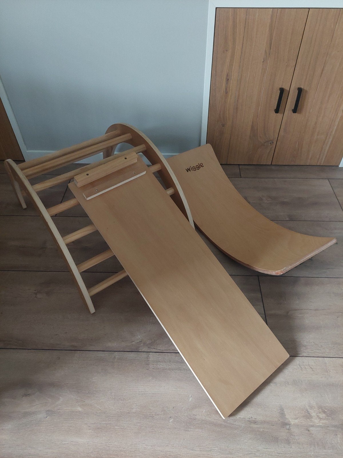 Klimrek met glijbaan en een XL balansbord, Ophalen, Zo goed als nieuw
