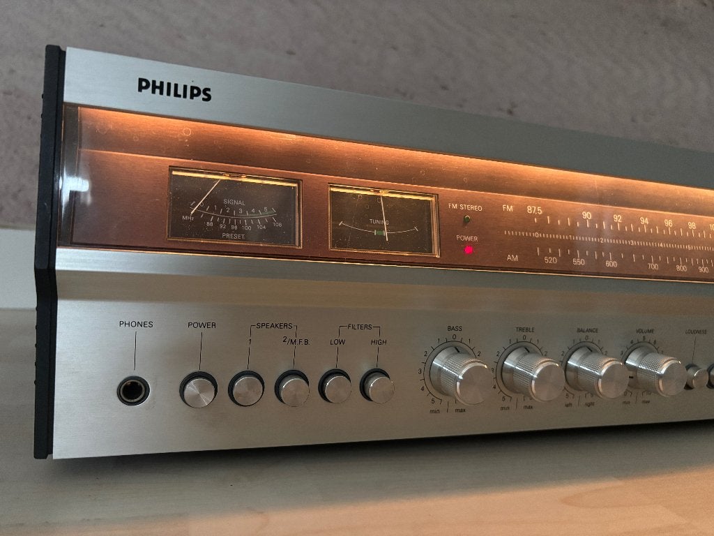 Philips 22AH777 Vintage Receiver - Klassieke Audio, Overige merken, Gebruikt, Ophalen of Verzenden, Minder dan 60 watt