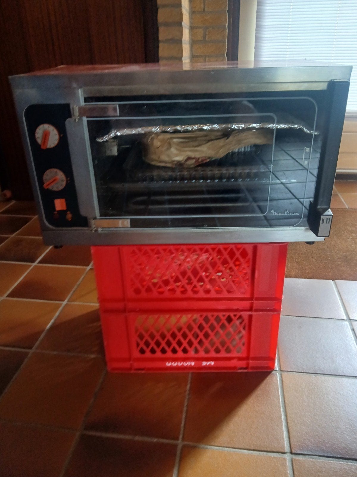 retro oven rood leuk voor een kleine keuken 70s, Ophalen, Overige merken, Minder dan 45 cm