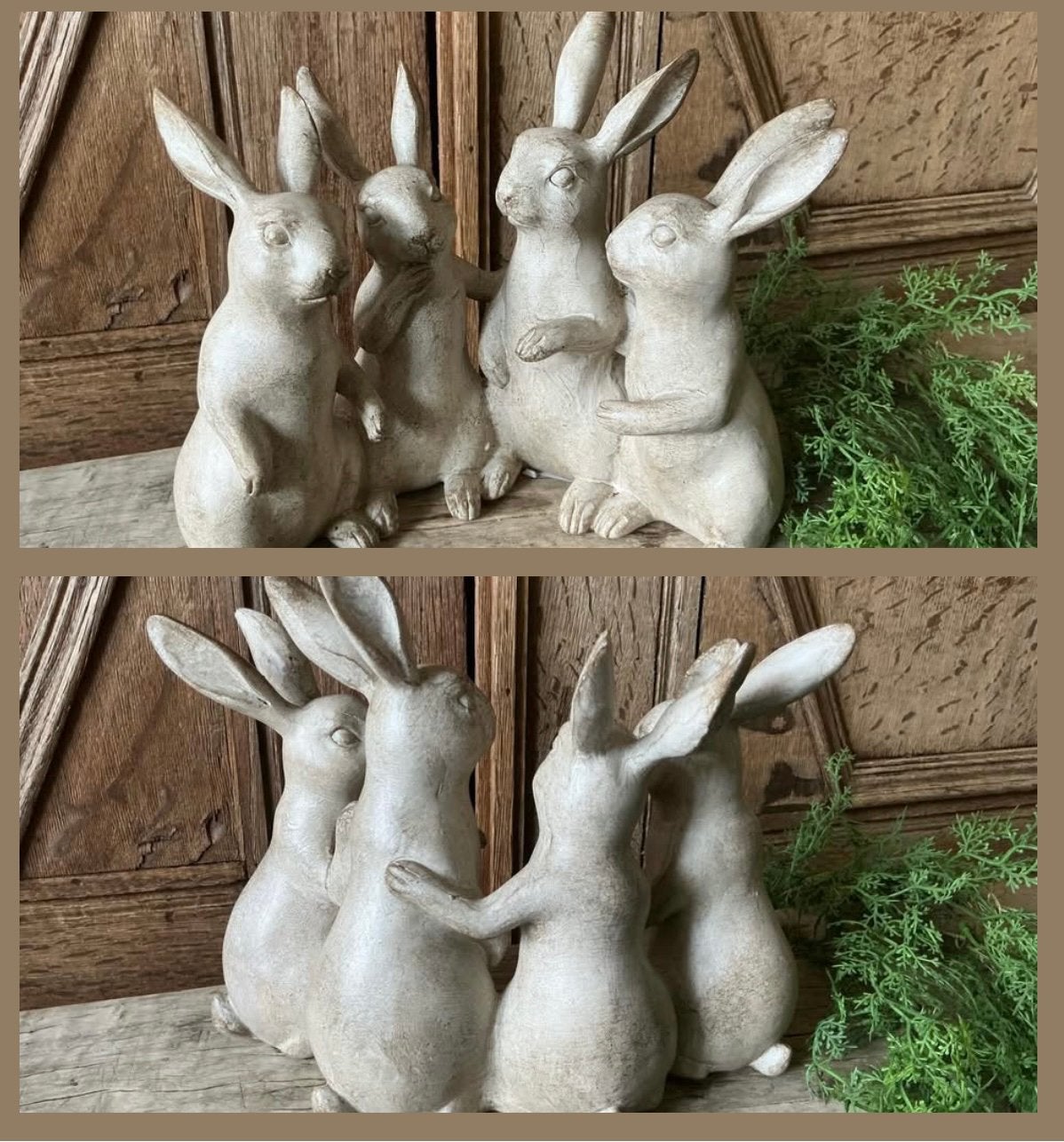 NIEUW beeld konijnen hazen familie, Ophalen of Verzenden, Nieuw