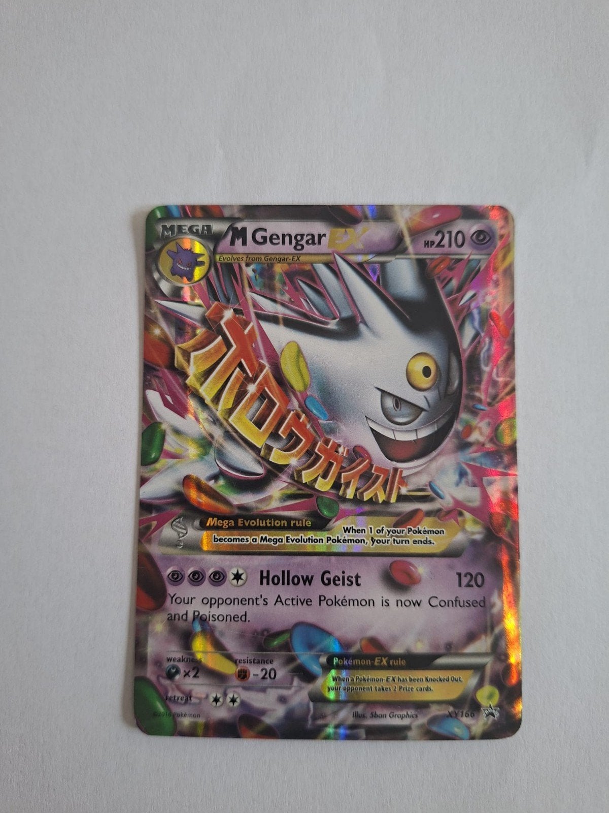Pokémon M Gengar EX Foil Kaart - Holo Zeldzaam, Ophalen of Verzenden, Gebruikt, Foil