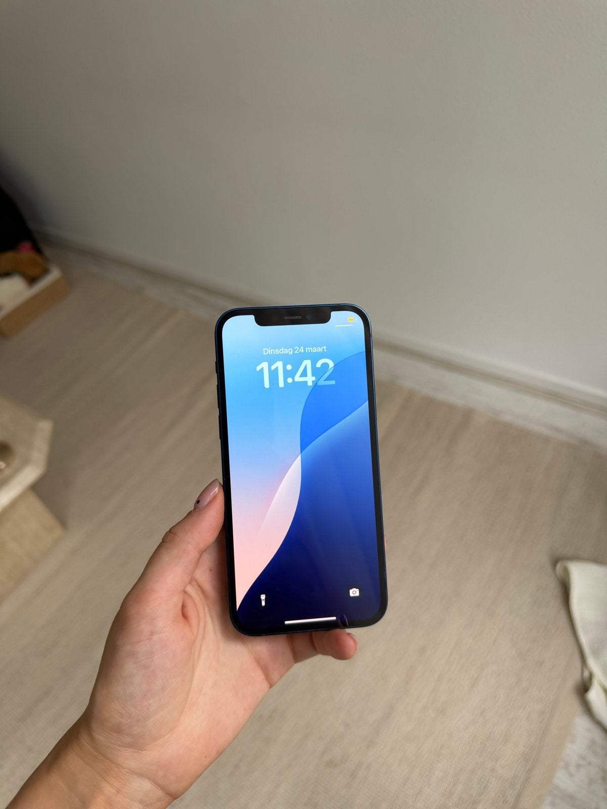 Apple iPhone 12 128GB blauw, Ophalen, Blauw, 76 %, IPhone 12