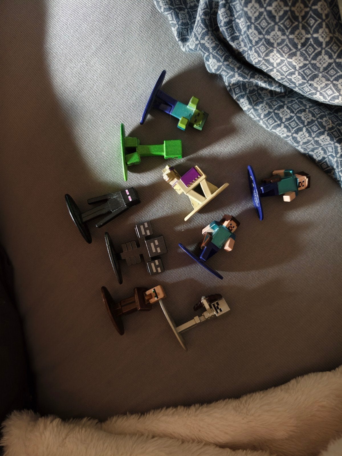 Minecraft figuren set - 9 stuks, Ophalen of Verzenden, Zo goed als nieuw