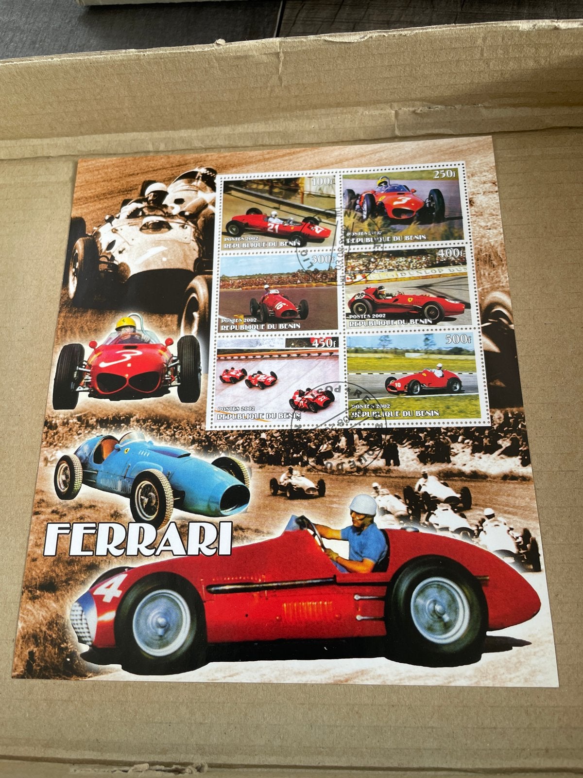 Ferrari postzegels - Auto's - Formule 1 - Benin, Ophalen, Postfris, Auto's