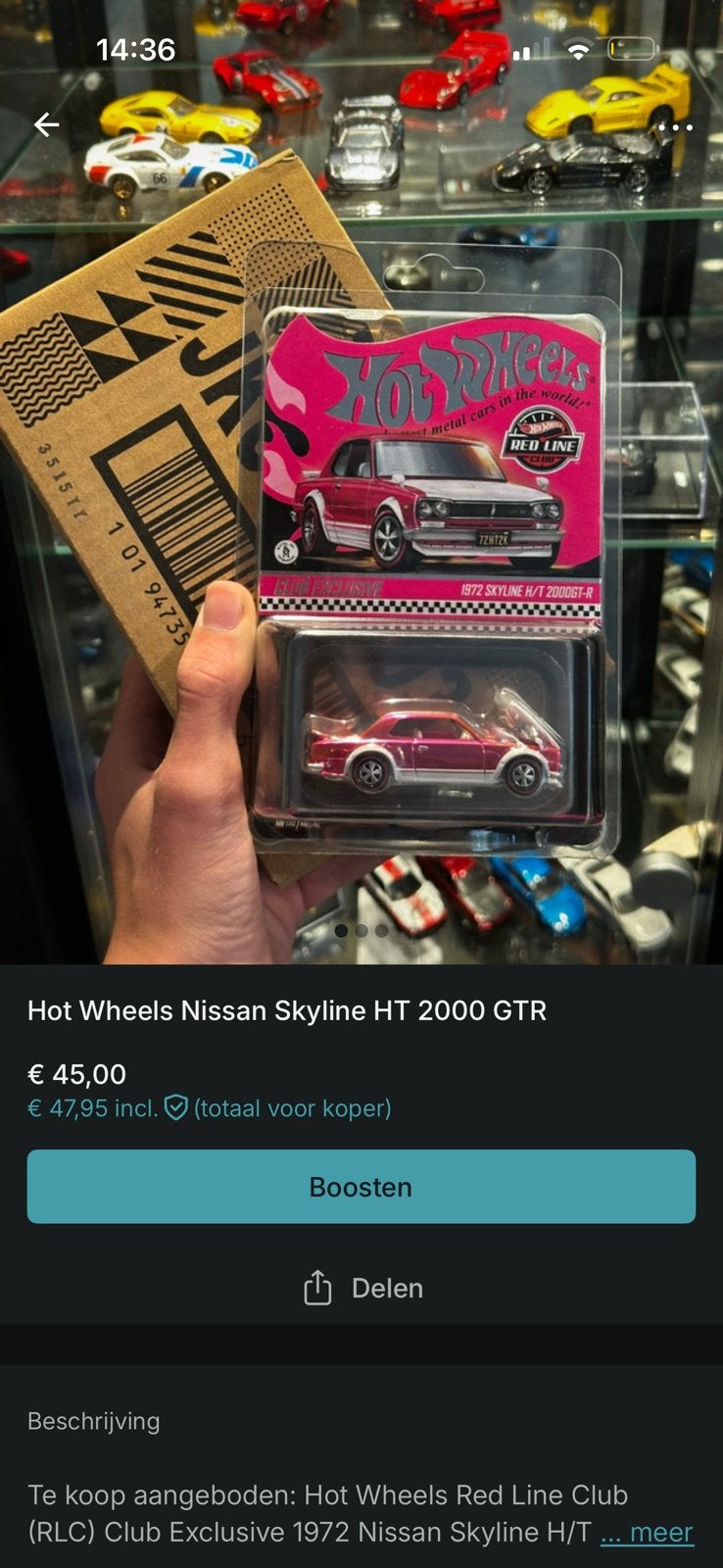 Hot Wheels Nissan Skyline HT 2000 GTR, Ophalen of Verzenden, Zo goed als nieuw, Auto