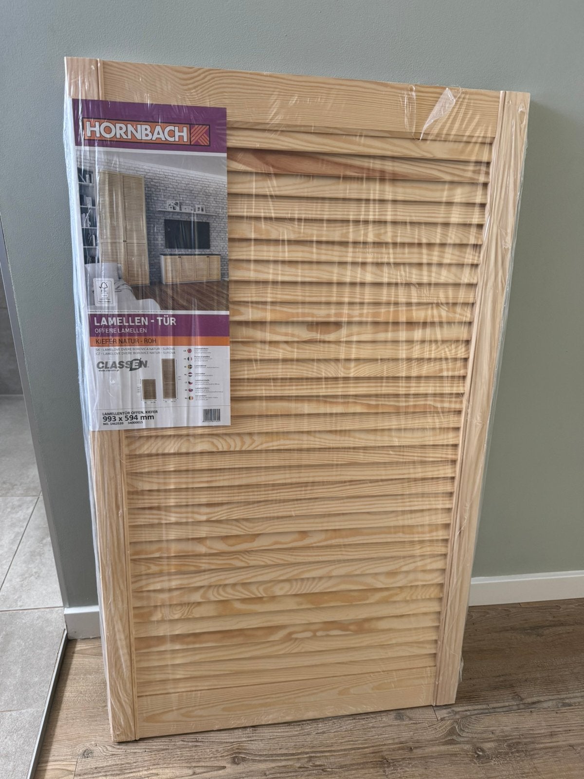 Nieuwe Hornbach lamellendeur, 993x594mm, grenen, Ophalen, Minder dan 80 cm, Binnendeur, Minder dan 200 cm