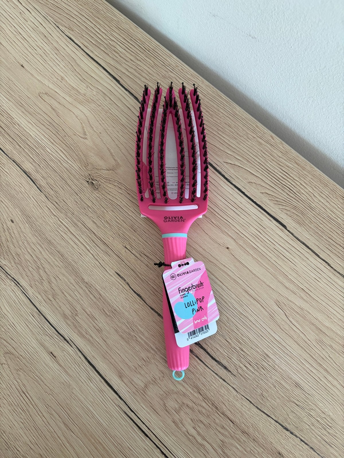 Olivia Garden Fingerbrush Lollipop Pink Haarborstel, Ophalen of Verzenden, Nieuw, Kam of Borstel