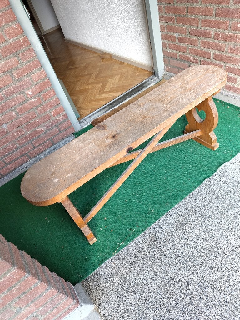 bankje, Ophalen, Gebruikt, Hout