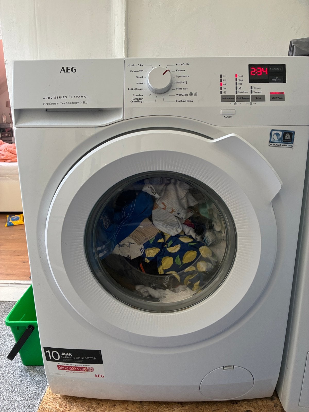 AEG Lavamat 6000 Series Wasmachine, Ophalen, 1200 tot 1600 toeren, Gebruikt, 8 tot 10 kg