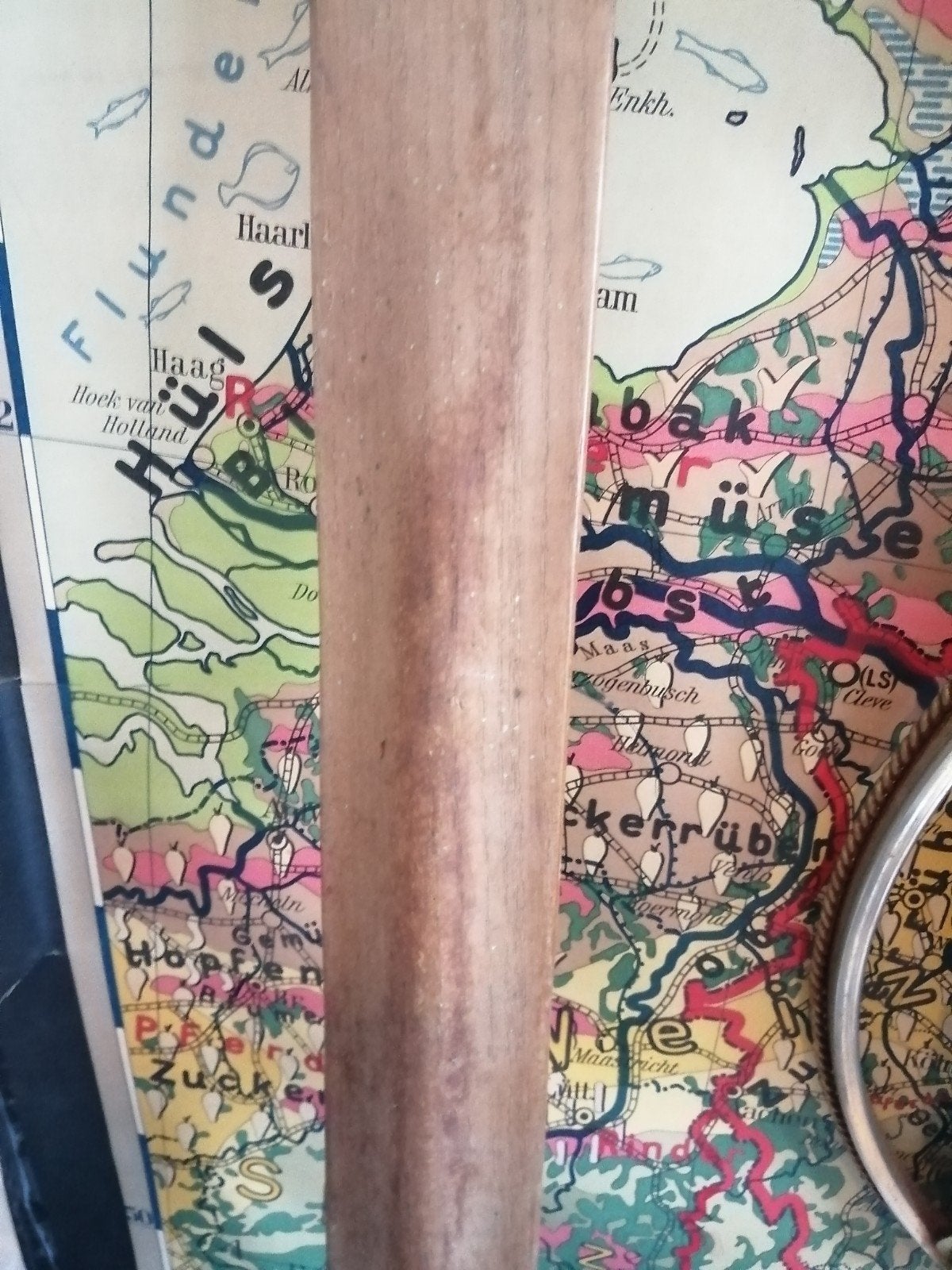 antieke houten ski rond 1930 mooie geleefde staat 190 cm., Ophalen