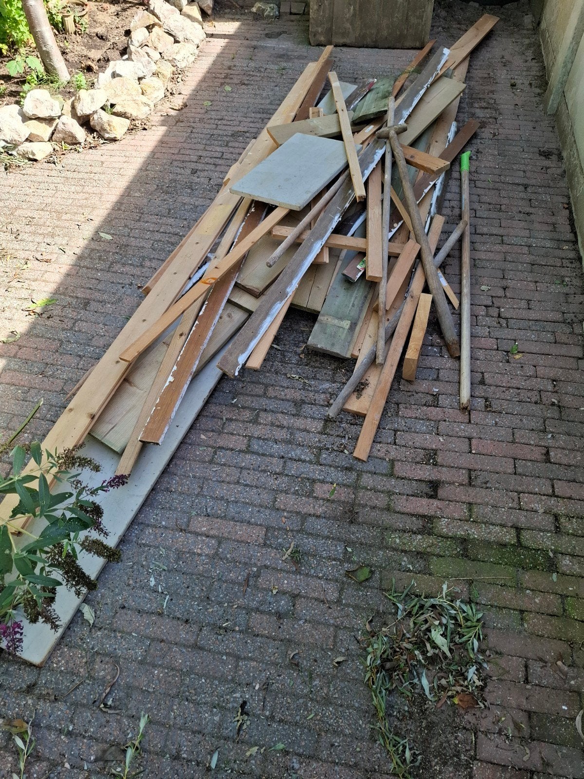 Partij gebruikt hout, sloopplanken etc, Ophalen, Gebruikt, Balk, Overige houtsoorten