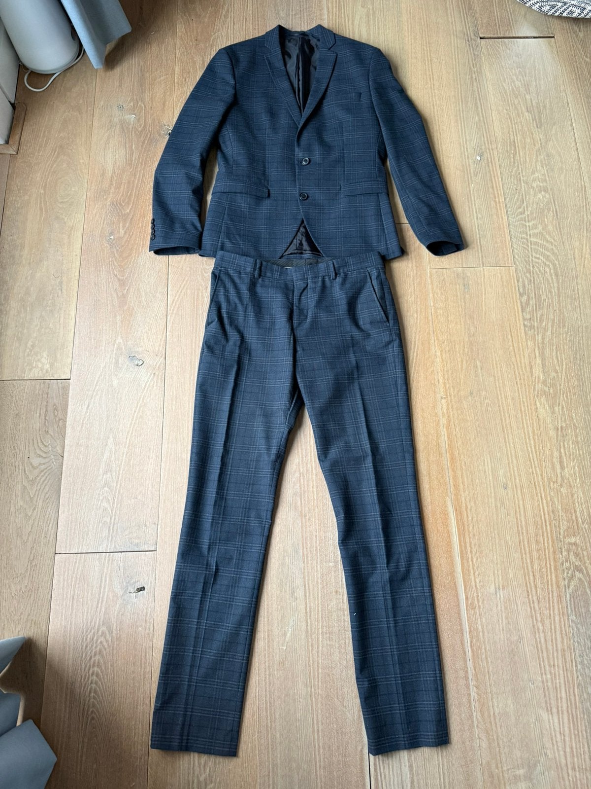 Selected homme pak kostuum colbert en pantalon, Ophalen of Verzenden, Zo goed als nieuw, Maat 48/50 (M), Blauw