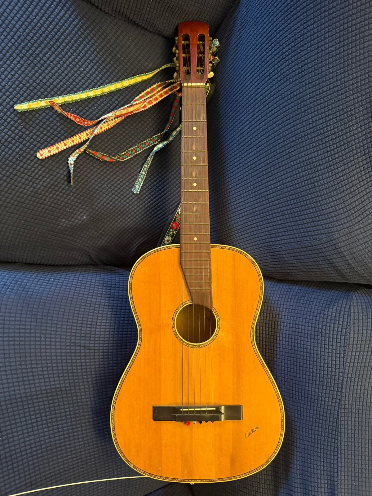 Welton Akoestische Gitaar vintage, Ophalen, Gebruikt, Klassieke of Spaanse gitaar