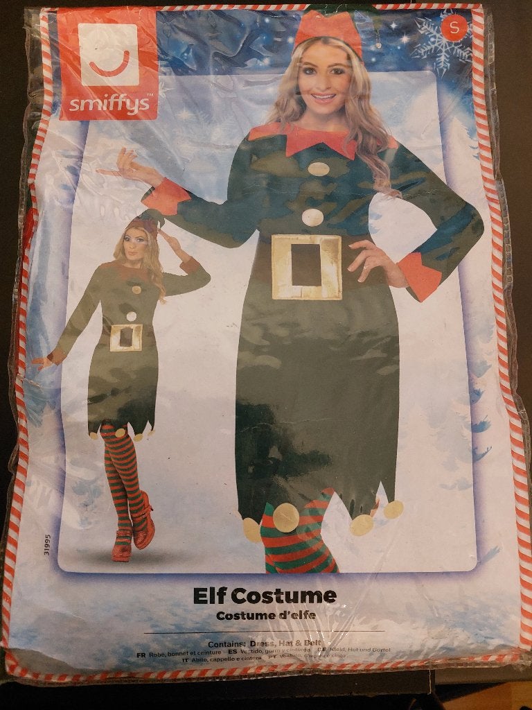 Smiffy's - Elf kostuum Deluxe - Maat S, Kerstmis of Sinterklaas, Nieuw, Ophalen of Verzenden, Maat 36 (S)
