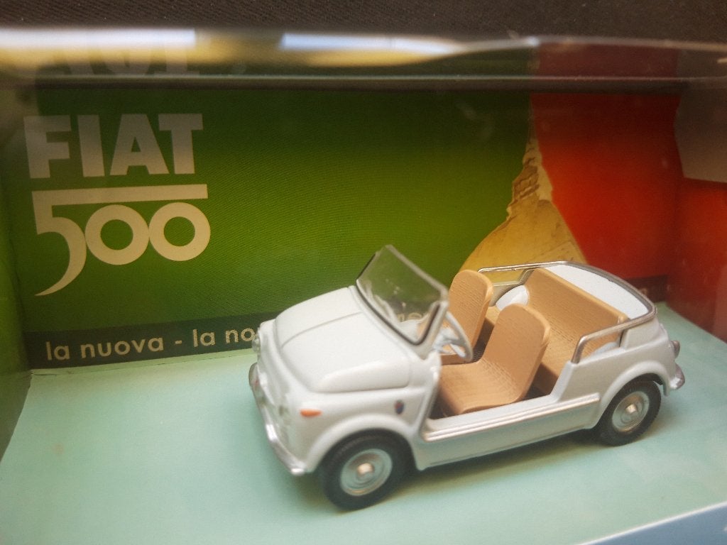 Fiat 500 Beachcomber / strandauto1:43, Ophalen of Verzenden, Zo goed als nieuw, Auto, Overige merken