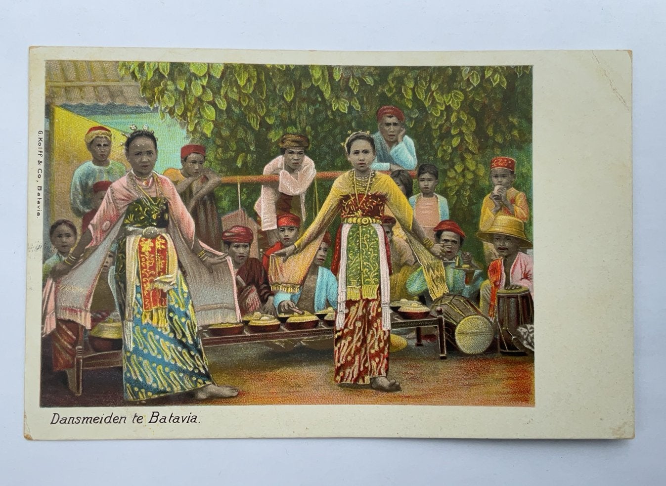 Ansichtkaart Dansmeiden te Batavia  1914, Verzenden, Voor 1920, Gelopen, Buiten Europa