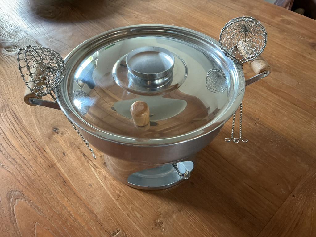 Chinese fondueset met 4 fondue-netjes en 8 chopsticks, Verzenden, Fondueset