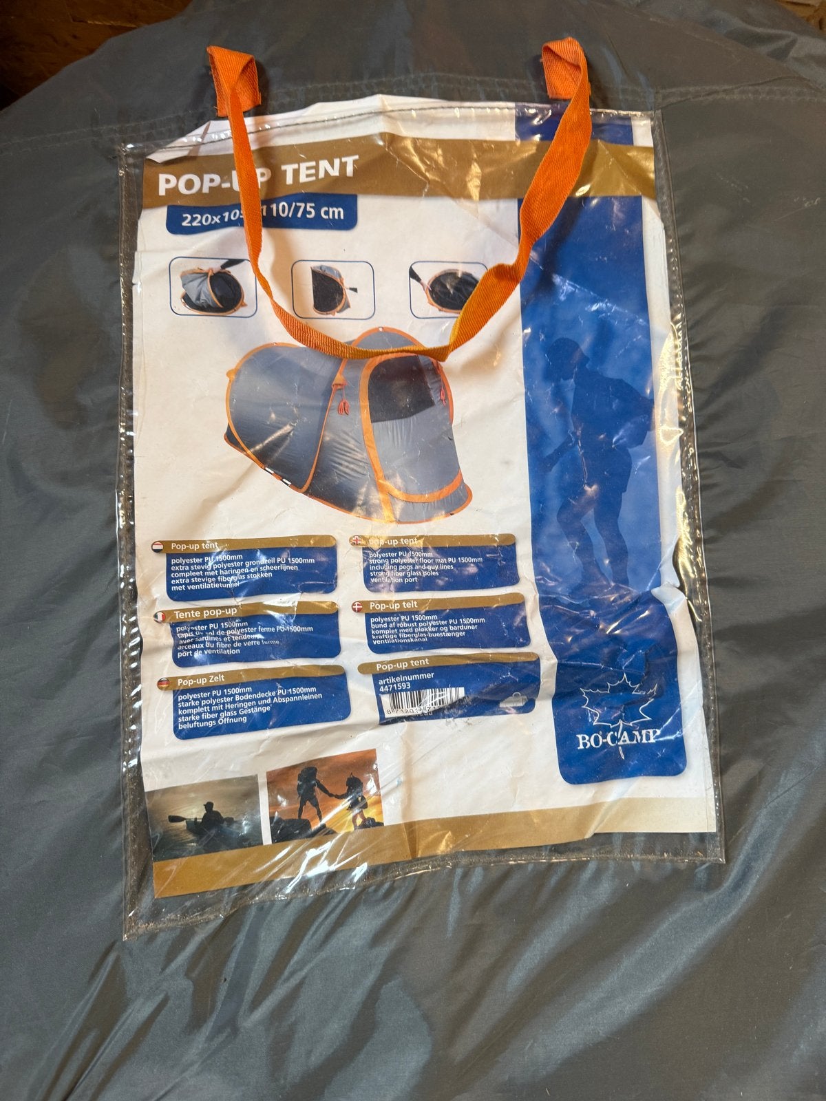 2x Pop-up tent 220x105cm - Snel op te zetten!, Caravans en Kamperen, Tenten, Ophalen of Verzenden, Gebruikt, Tot en met 2