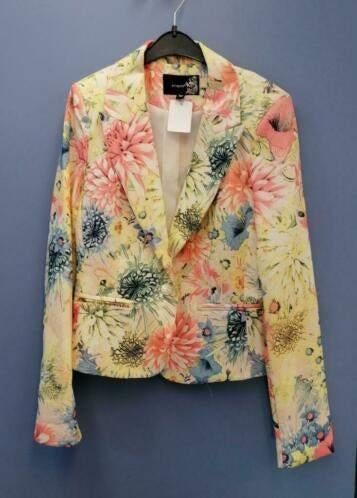Attentif pastel kleuren gebloemde blazer mt 36 nr 37720, Overige kleuren, ., Ophalen of Verzenden, Zo goed als nieuw