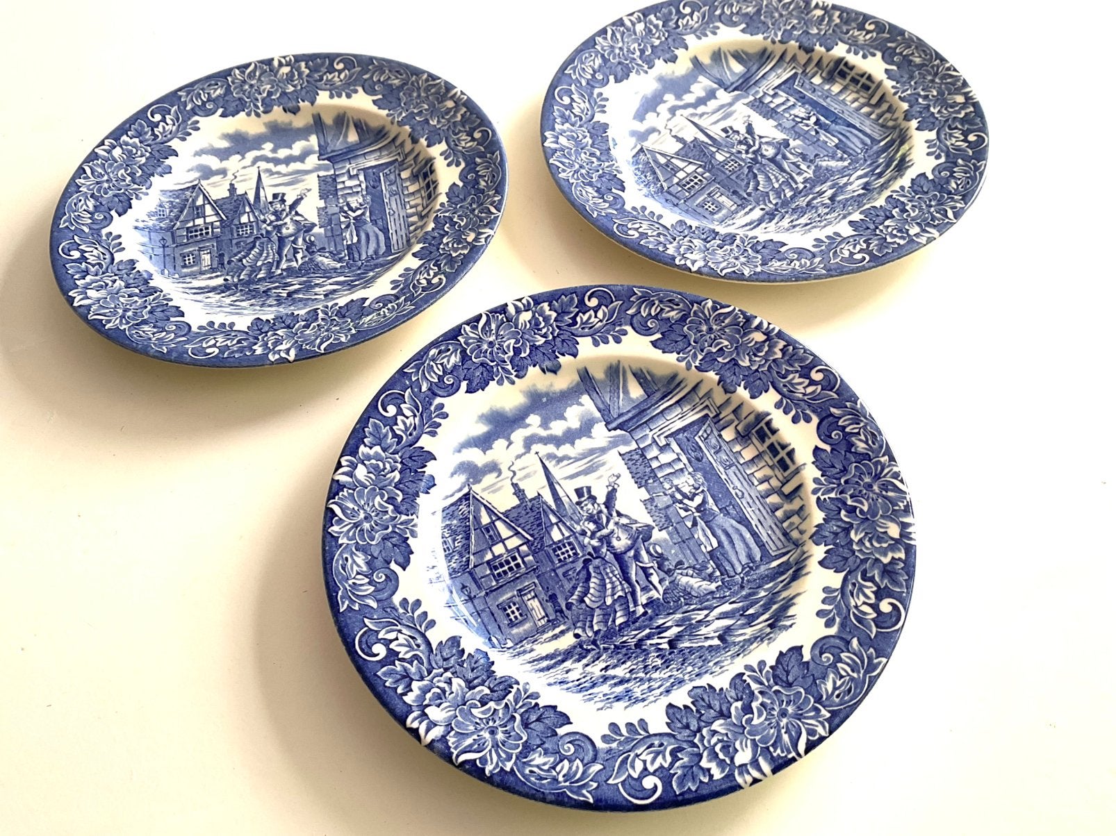 Englisch ironstone tableware, set 3 bordjes, Ophalen of Verzenden