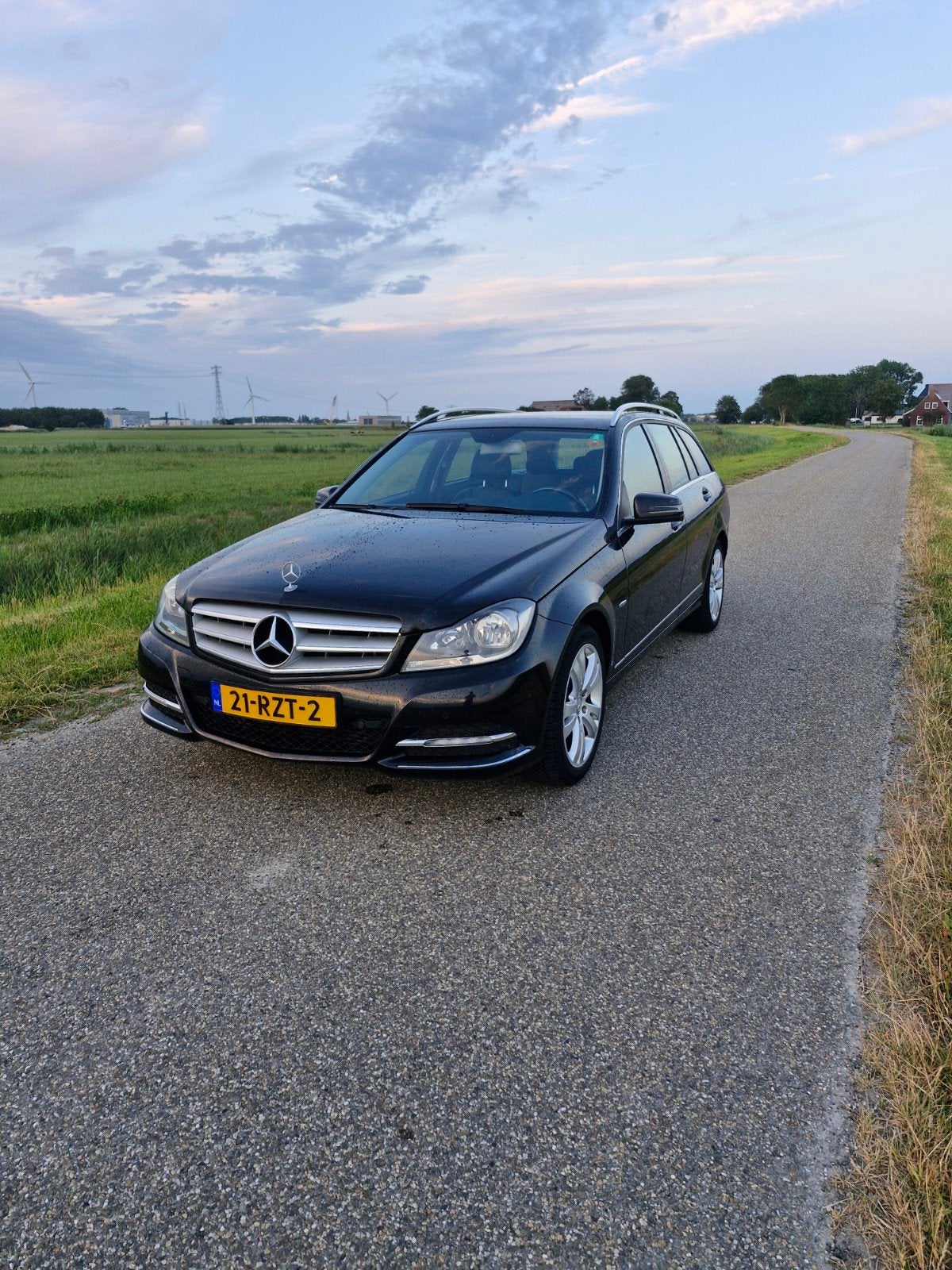Mercedes-Benz C-Klasse C180 BE Estate 2011 Zwart, Auto's, Achterwielaandrijving, Zwart, Zwart, Handgeschakeld