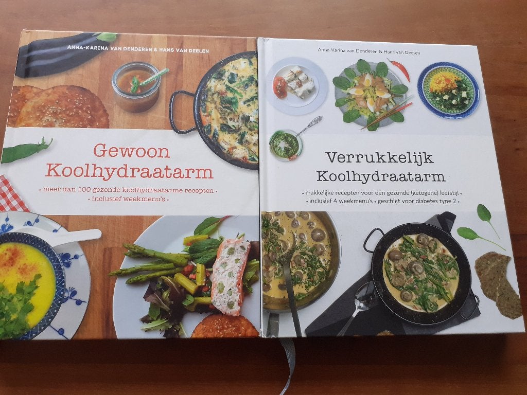 Kookboeken: Gewoon & Verrukkelijk Koolhydraatarm (2 stuks), Ophalen, Zo goed als nieuw, Anna-Karina van Denderen & Hans van Deelen