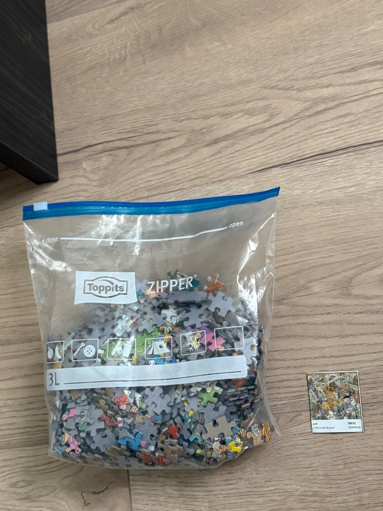 Jan van Haasteren puzzel een trip naar het museum, Ophalen of Verzenden, 500 t/m 1500 stukjes, Gebruikt