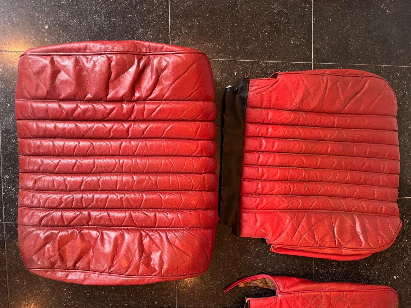 Originele lederen bekleding Citroën DS21 – prachtige patina, Auto-onderdelen, Ophalen, Gebruikt, Citroën