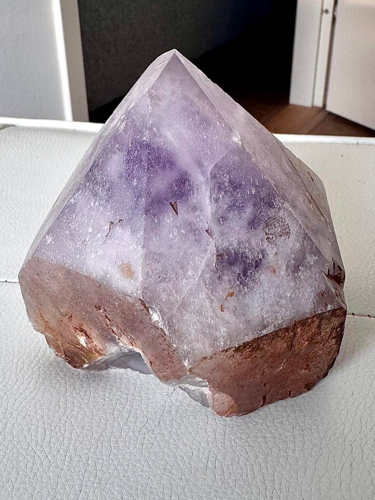 Amethist edelsteen punt ruw 913 gram uit idar-oberstein, Verzenden, Zo goed als nieuw