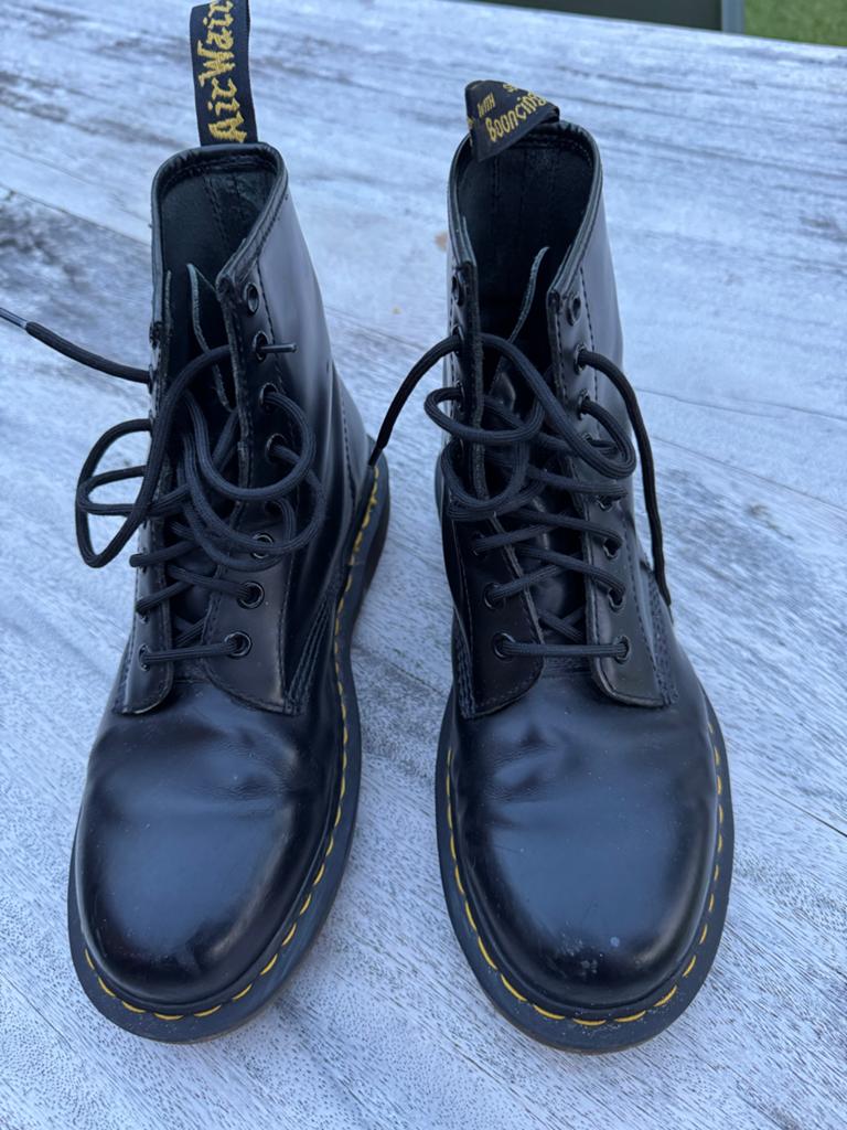 Dr. Martens 1460 Smooth Leren Laarzen Zwart Maat 41, Ophalen, Gedragen, Zwart, Lage of Enkellaarzen