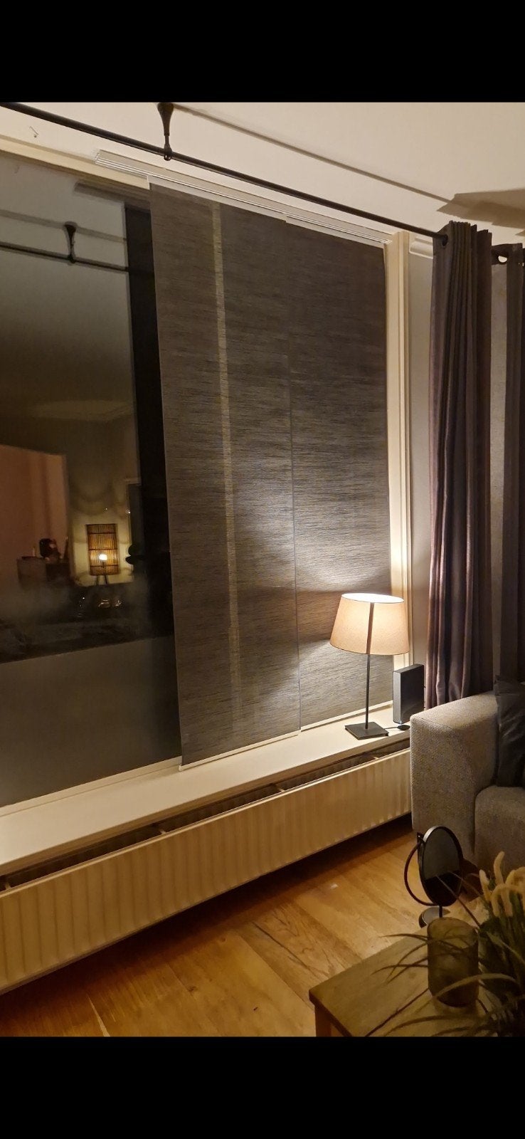 IKEA Antraciet Paneelgordijnen met 4 Rails, Ophalen, Gebruikt, 200 cm of meer, 200 cm of meer
