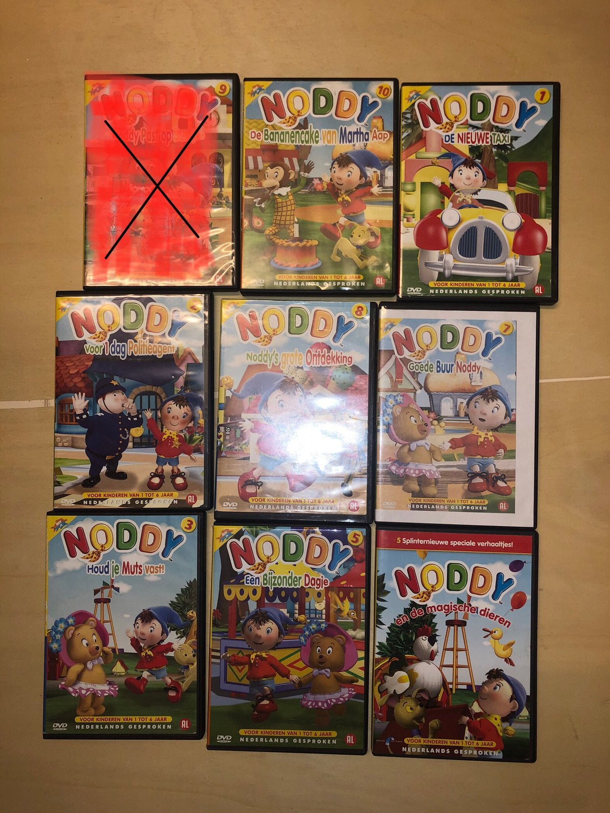 8 Noddy DVD’s, Cd's en Dvd's, Alle leeftijden, Tv-serie, Zo goed als nieuw, Familie